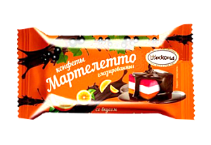 Конфета Мартелетто со вкусом апельсин-черная смородина