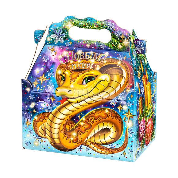 Сладкий новогодний подарок Золотая змейка